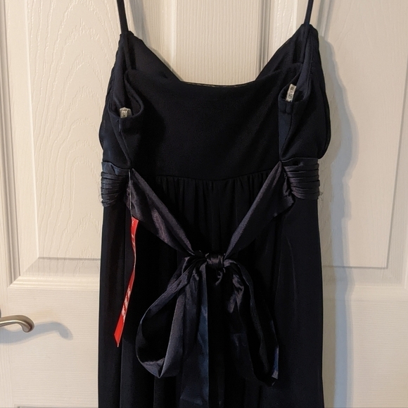 NWT City Triangles Navy Blue Tie‎ Waist Semi-Formal Homecoming Dress Size Large - Picture 6 of 10